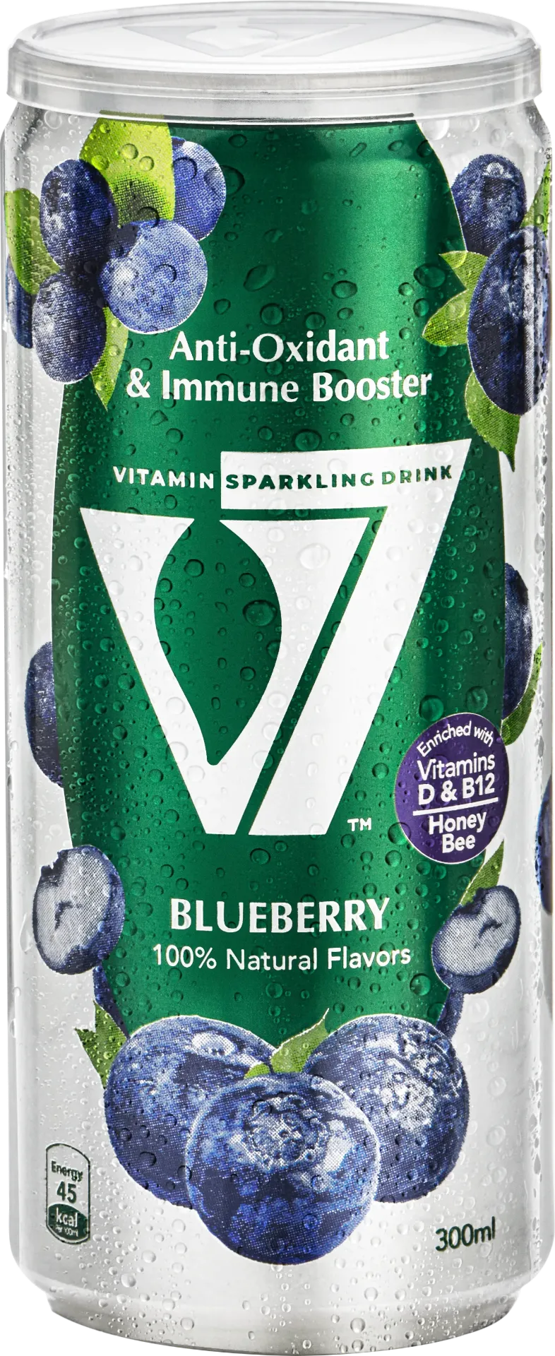 V7 beverage can blueberry 1x24x300ML