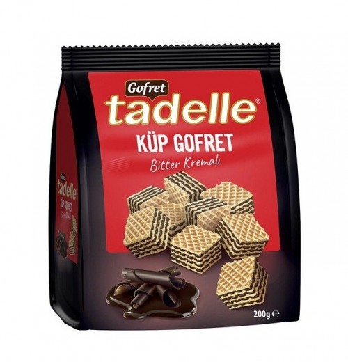 TADELLE 200 GR CUBE WAFER WITH BITTER CREAM*8