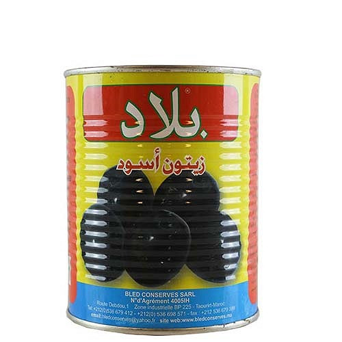 Bled Black Olives with Pit 1x12x850gr