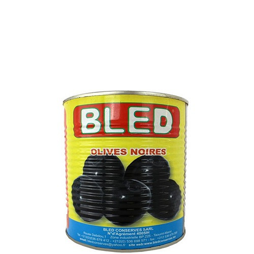 Bled Black Olives without Pits 1x24x400gr